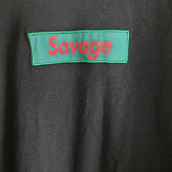 Brooklyn Cloth Mens Black Savage Graphic Tee Long Sleeve Size Large - Picture 3 of 6